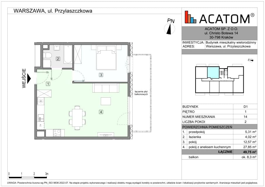 Mieszkanie Falenica, ul. Przylaszczkowa 17