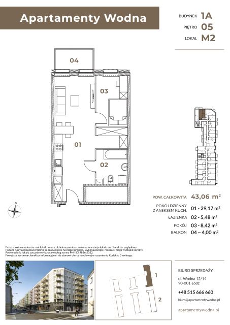 Mieszkanie na sprzedaż, 2 pokoje, 43 m², Stary Widzew Łódź