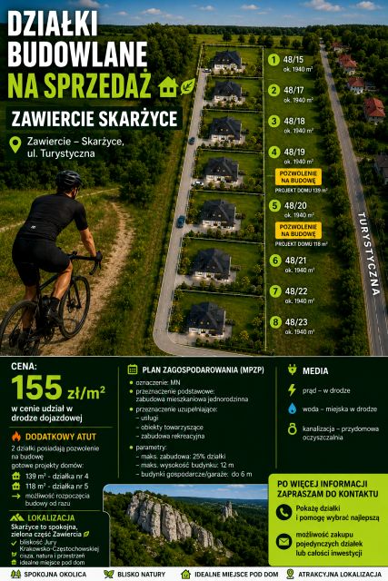Działka budowlana Zawiercie