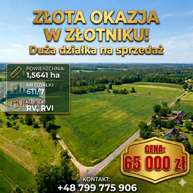 Działka rolna Złotnik