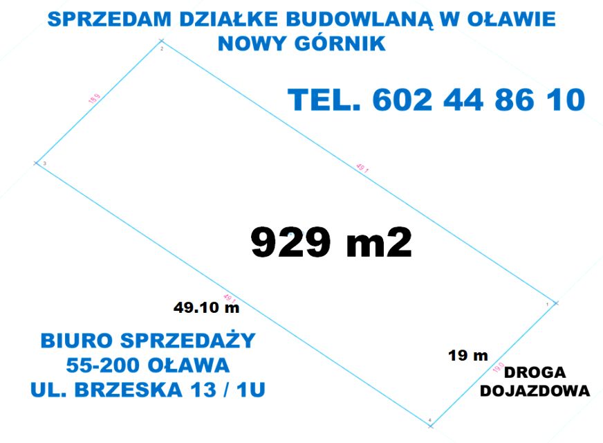 Działka budowlana Oława