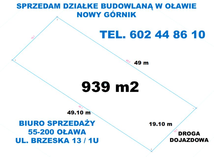 Działka budowlana Oława
