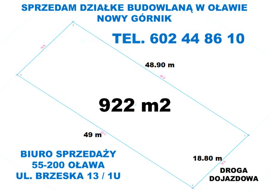 Działka budowlana Oława