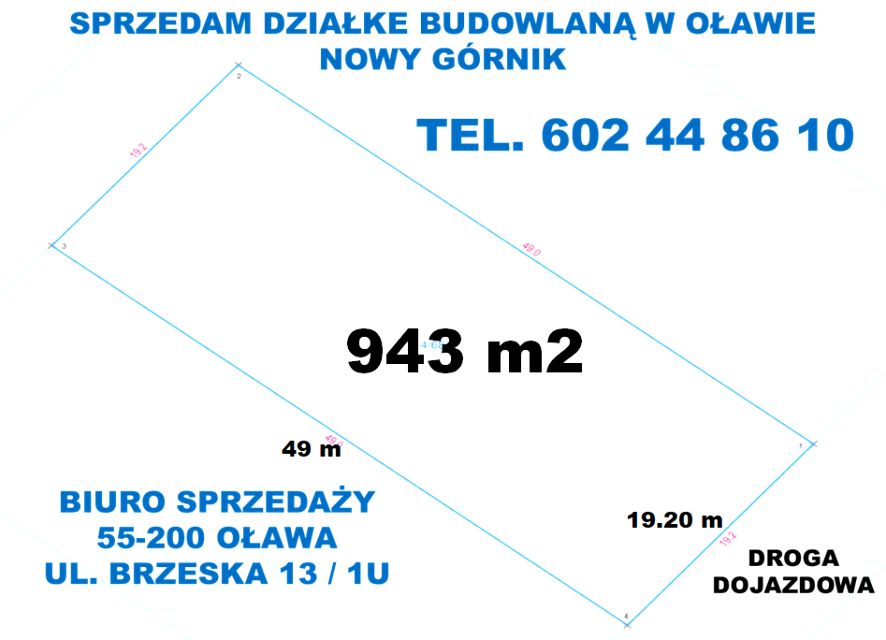 Działka budowlana Oława