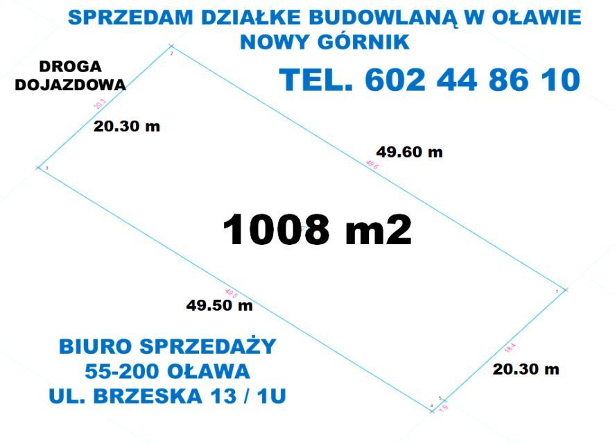 Działka budowlana Oława
