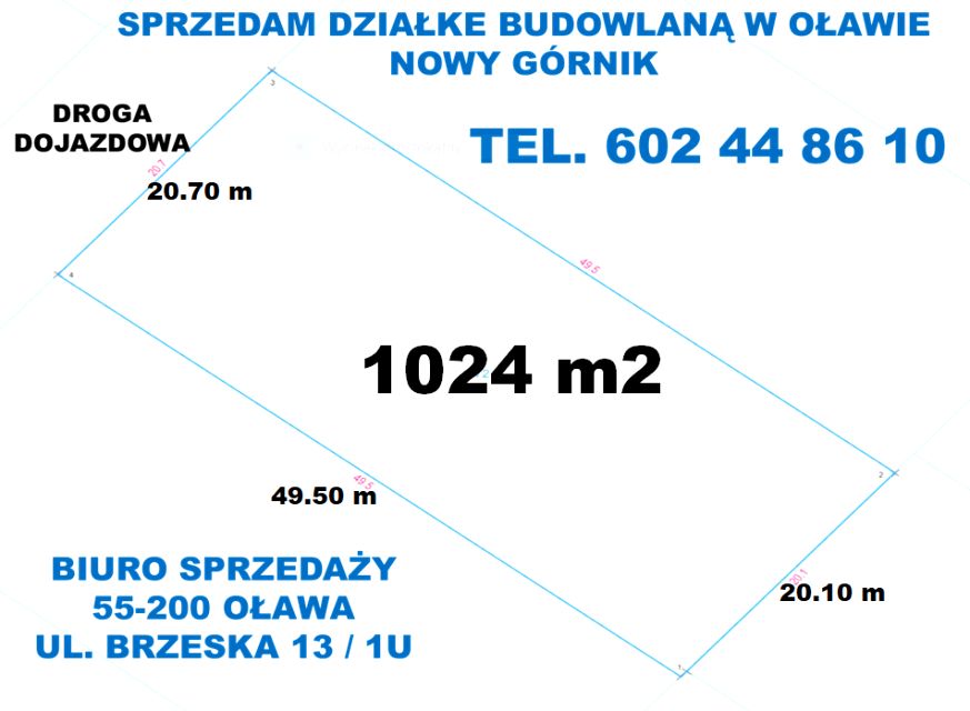Działka budowlana Oława