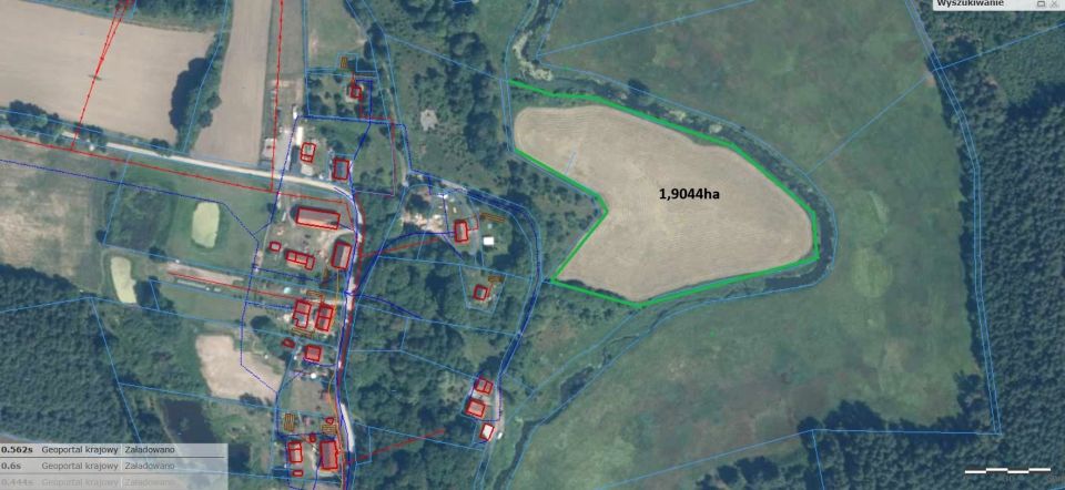 Działka rolna Kajny