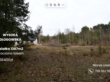 Działka budowlana WYSOKA GŁOGOWSKA