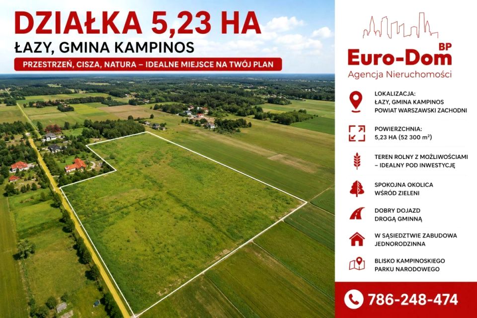 Działka inwestycyjna Łazy