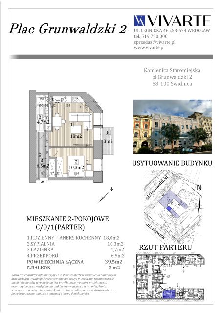 Mieszkanie Centrum, pl. Plac Grunwaldzki 2