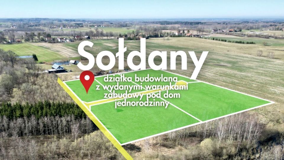 Działka budowlana Sołdany