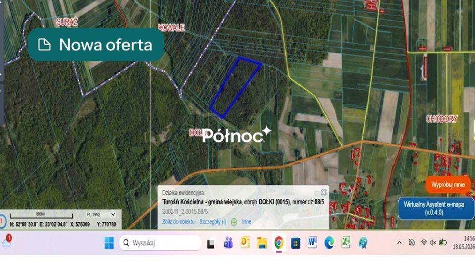 Działka leśna Dołki