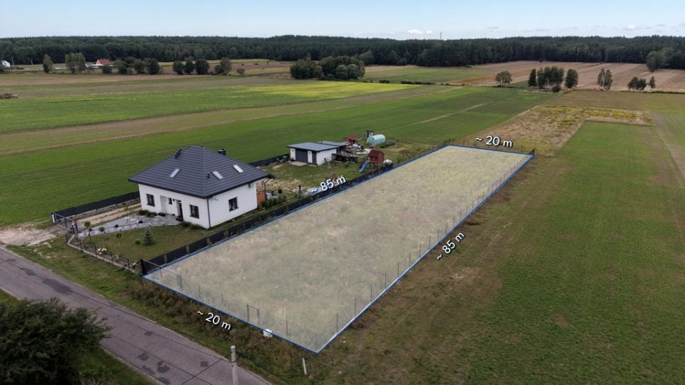 Ogrodzona działka sprzedam