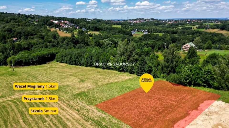 Działka usługowa Mogilany