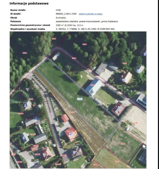 Działka siedliskowa Fajsławice