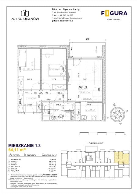 Mieszkanie ul. I Pułku Ułanów 52a, 52b