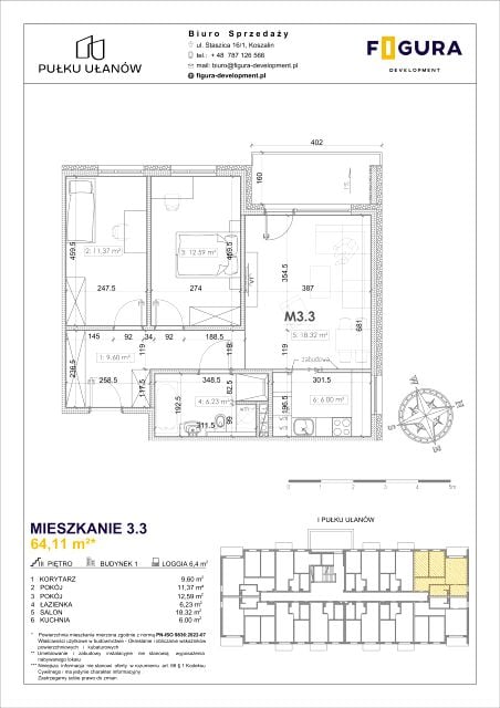 Mieszkanie ul. I Pułku Ułanów 52a, 52b