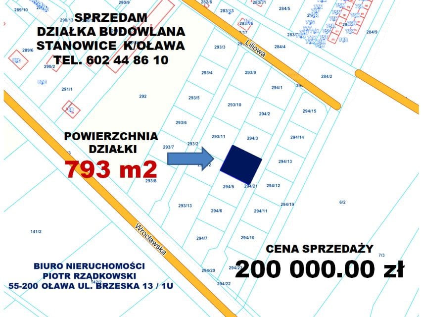 Działka budowlana Oława
