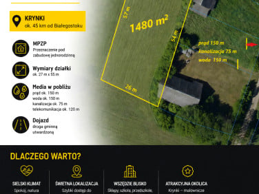 Działka budowlana Krynki sprzedam