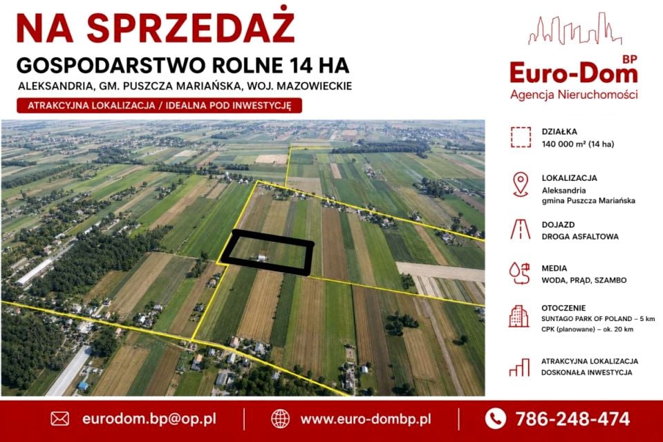 Działka rolna Aleksandria