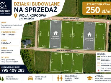 Działka budowlana Wola Kopcowa sprzedam