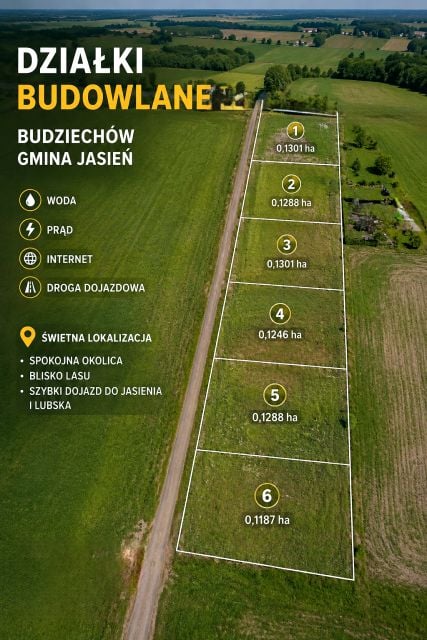 Działka budowlana Budziechów