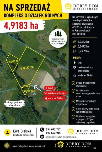 Działka rolna Poniatowicze