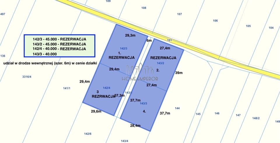 Działka inwestycyjna Zalesie