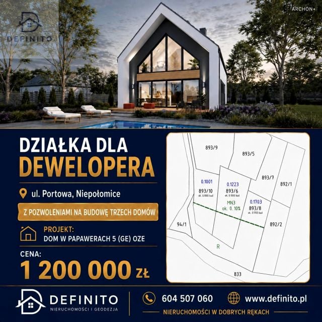 Działka budowlano-rolna Niepołomice