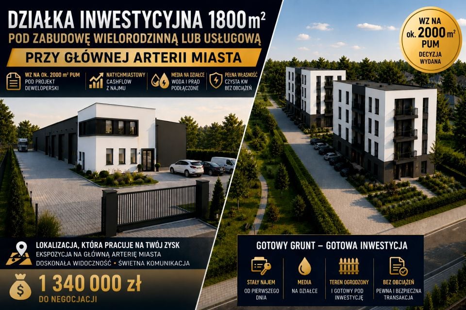 Działka inwestycyjna Tomaszów Mazowiecki