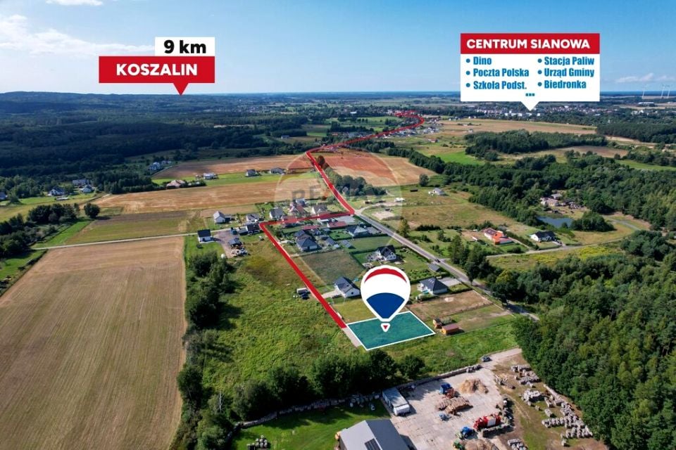 Działka budowlana Sianów