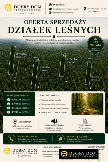 Działka leśna Poniatowicze