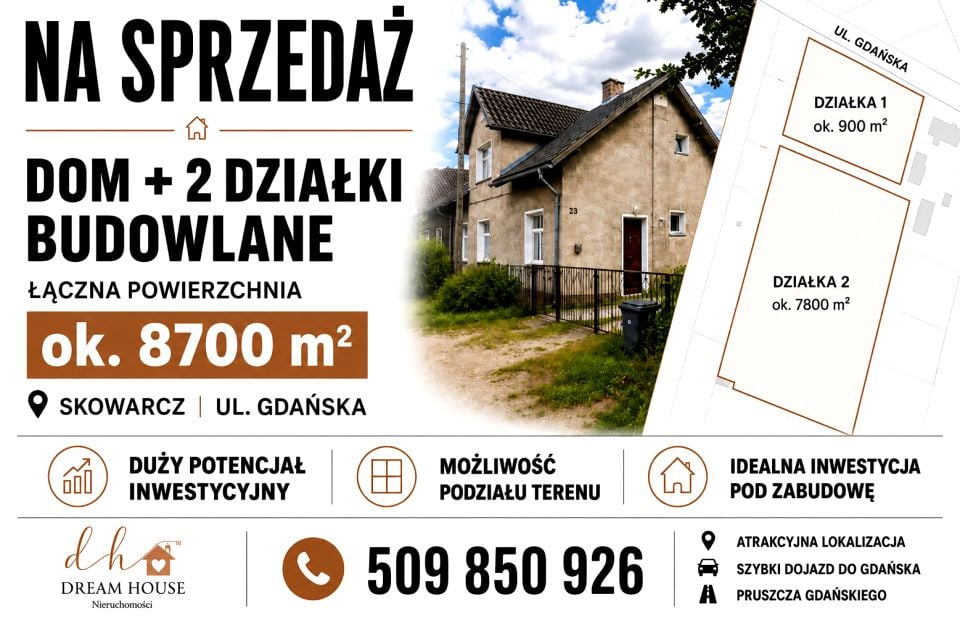 Działka budowlana Skowarcz