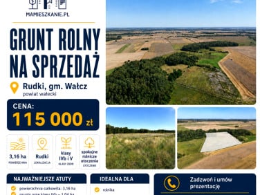 Działka rolna Rudki