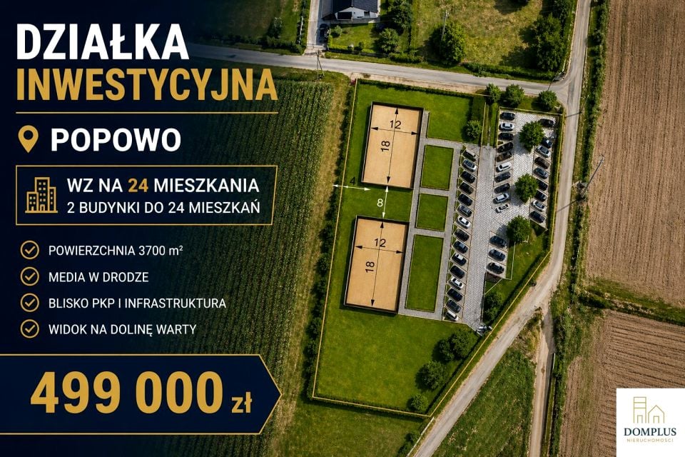 Działka budowlana Popowo