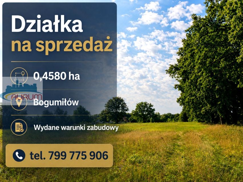Działka budowlana Bogumiłów