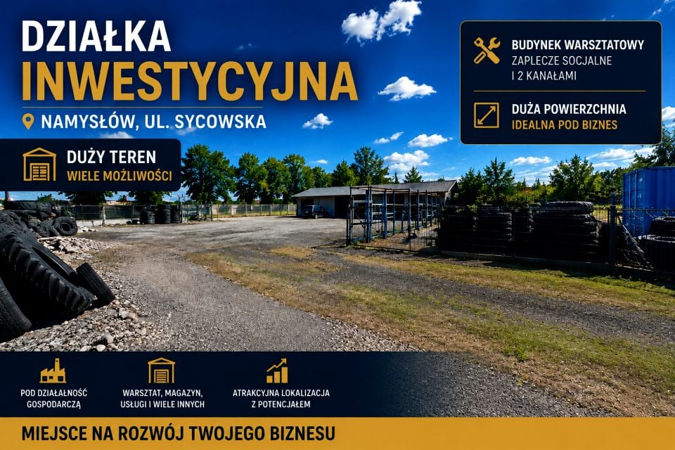 Działka inwestycyjna Namysłów