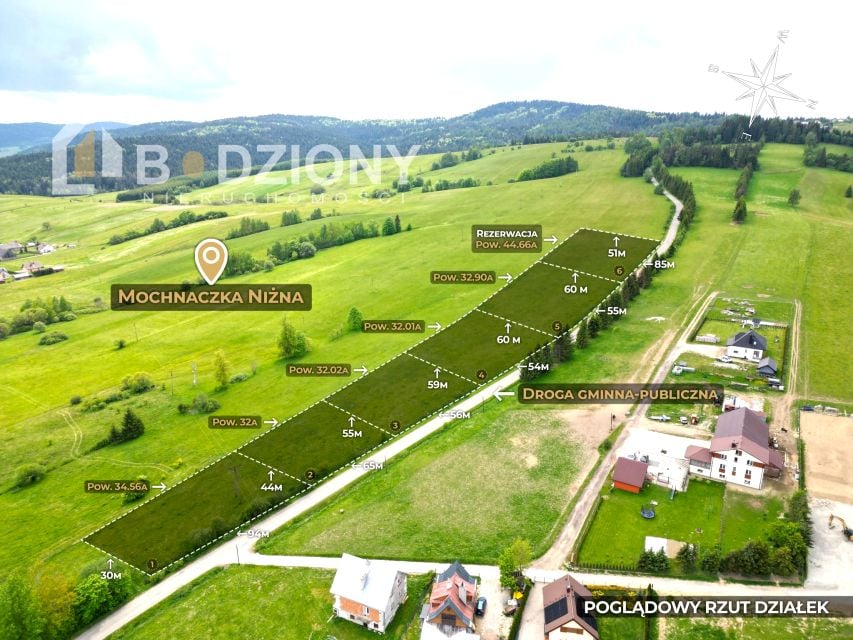 Działka budowlana Mochnaczka Niżna