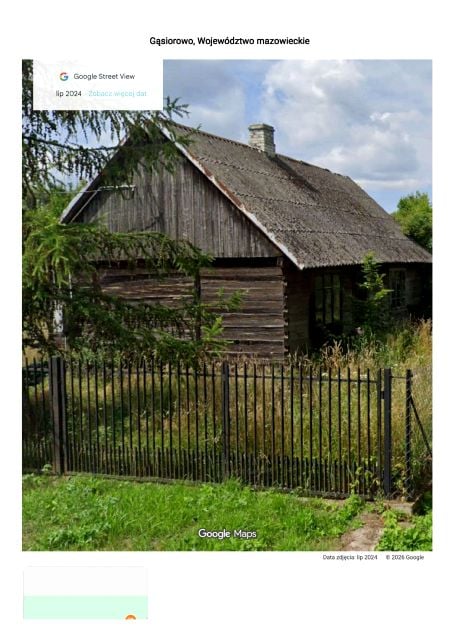 Działka budowlana Gąsiorowo