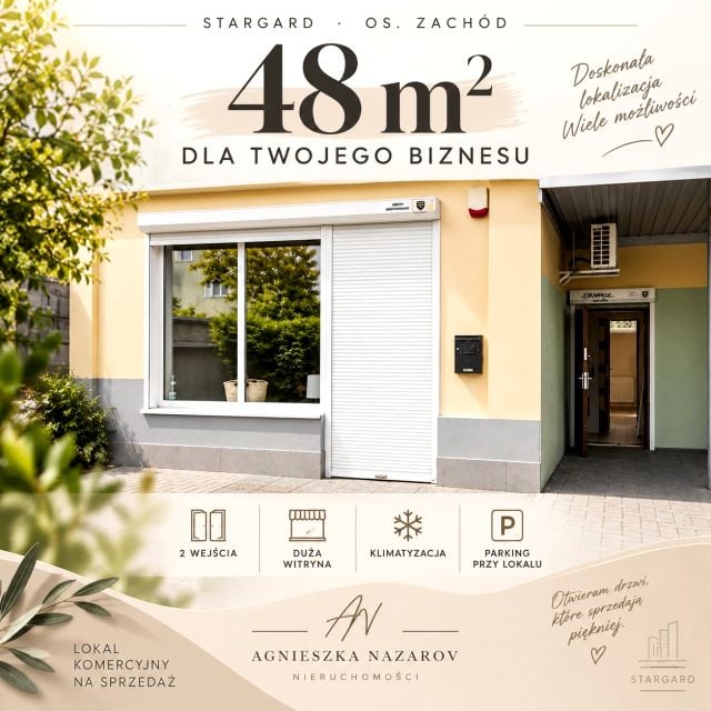Sprzedam Lokal użytkowy Stargard - 48 m²