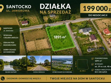 Działka budowlana Santocko
