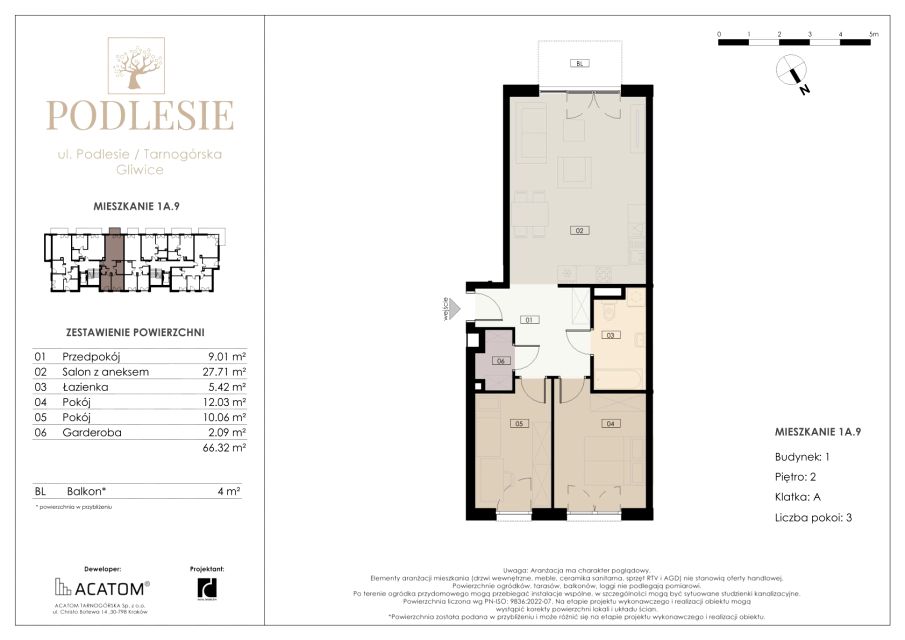 Mieszkanie Zatorze, ul. Tarnogórska 86