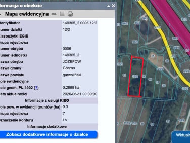 Działka rolna Józefów