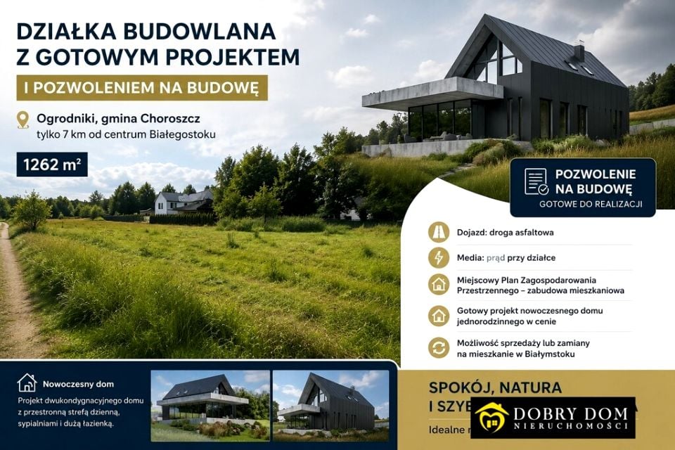 Działka budowlana Ogrodniki Barszczewskie