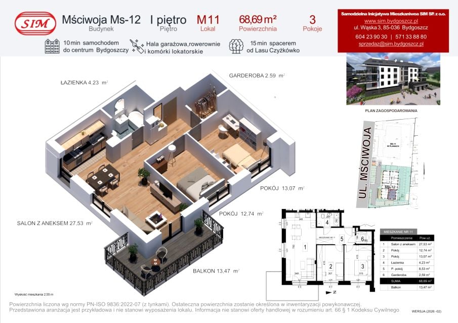 Mieszkanie Czyżkówko, ul. Mściwoja