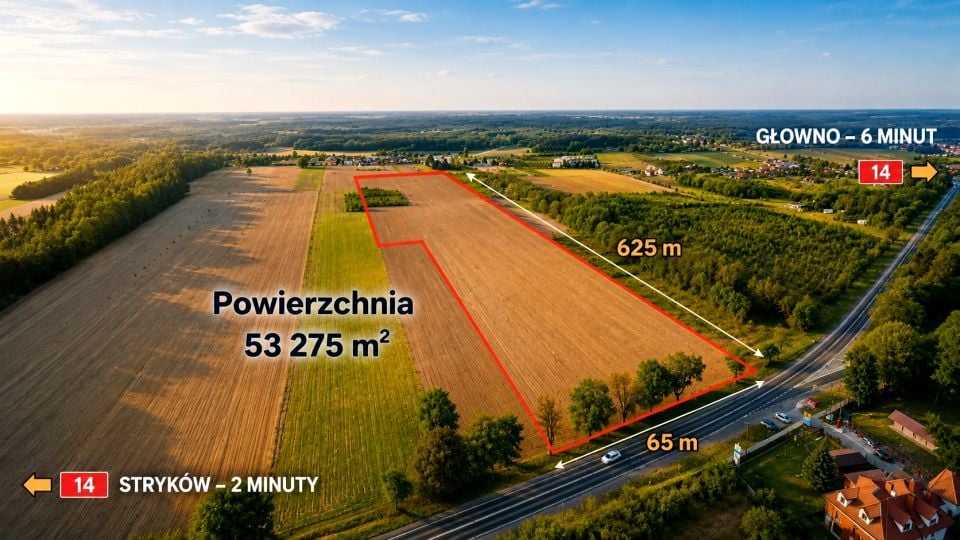 Działka inwestycyjna Bratoszewice