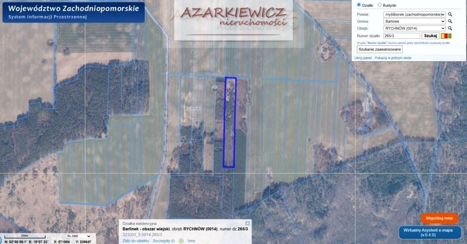 Działka rolna Rychnów