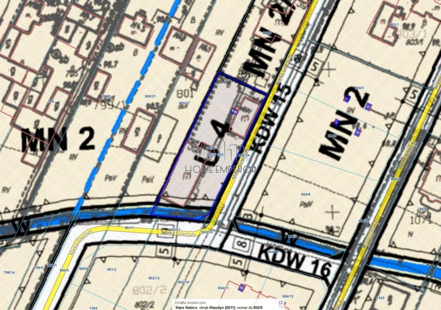 Działka usługowa Klaudyn