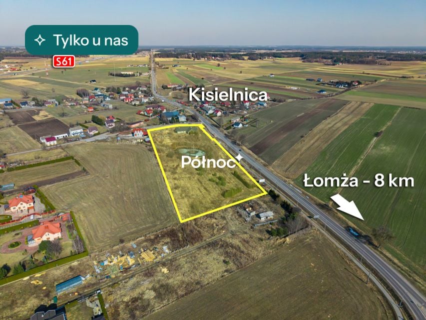 Działka inwestycyjna Kisielnica
