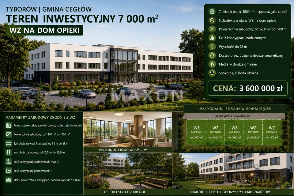 Działka usługowa Tyborów